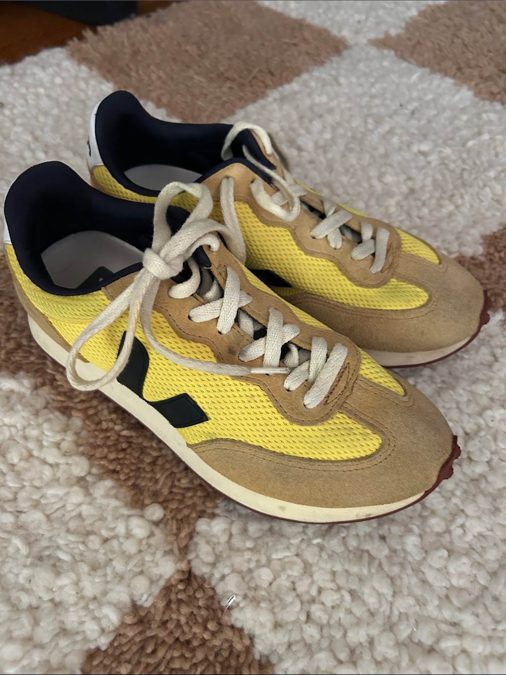 Veja Rio Branco Yellow and mustard  Sneakers with Suede Overlays US 8